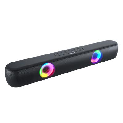 China Computer gaming plastic speakers with RGB LED lights AUX speakers. Bass Stereo Soundbar USB 3.5mm PC 20W PC Powerful For TV Desk Phone for sale