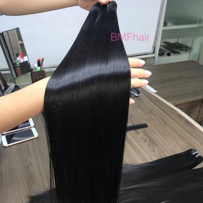 China BMF Super Straight Double Drawn Bone Top Bundle Virgin Hair Silky Straight Pure Hair, Cuticle Aligned Hair, Double Drawn Hair for sale