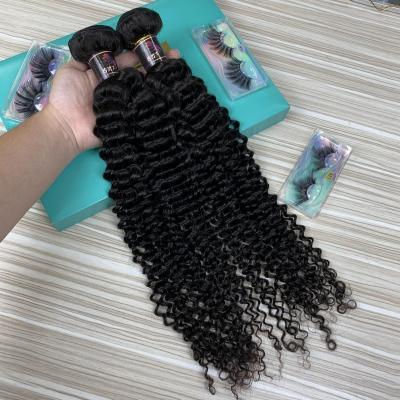 China All Virgin Deep Curly Hair Weaves 100% Brazilian Raw Virgin Human Hair Bundles Brazilian Hair Bundles for sale