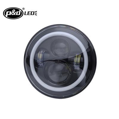 China Factory outlet diecast aluminum housing 7 inch round halo headlights led 7 inch round headlight for Volkswagen OLD Beetle for sale