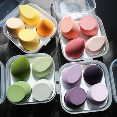 China 2022 Super Soft Ladies Makeup Gradient Trend OEM Cosmetics Make Up Beauty Makeup Sponge Blender With Case for sale