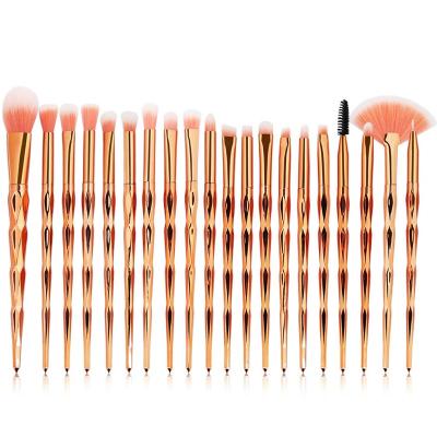 China Angular Blush 20 Pcs Makeup Brushes Private Label Eyeshadow Make Up Brushes Logo Foundation Custom Brush Brochas Maquillaje for sale