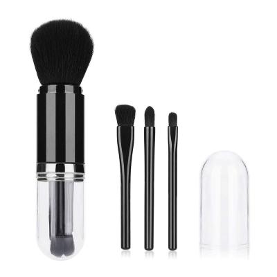 China Angular Blush 4pcs Cosmetic Makes Professional Make Up Brushes Foundation Brochas Makeup Eyeshadow Blend Make Up Brush Set for sale