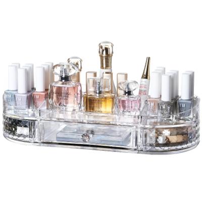 China HOMESWEET Fashion Square Plastic Containers Display Lipstick Stand Holder Creative Acrylic Cosmetic Viable Jewelry Storage Box Organize for sale