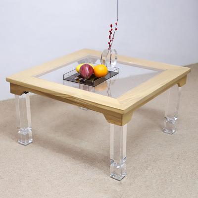 China Furniture Coffee Table Modern Wooden Casual Table Customizable Acrylic Folding Square Dining Table for sale