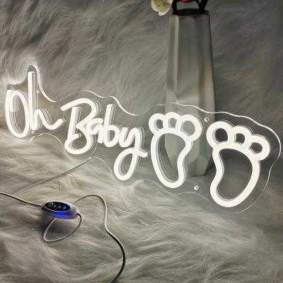 China Shop Oh Baby Neon Sign Light Can Be Personalized To Customize Sign Happy Birthday Party Neon Sign Wall Decoration For Kids for sale