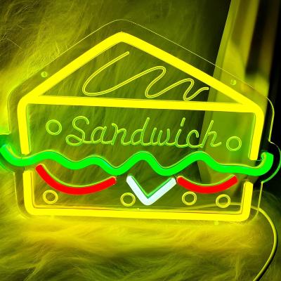 China Shops sandwich neon sign led light acrylic blade lucida can be customized for party neon sign wall decoration for sale