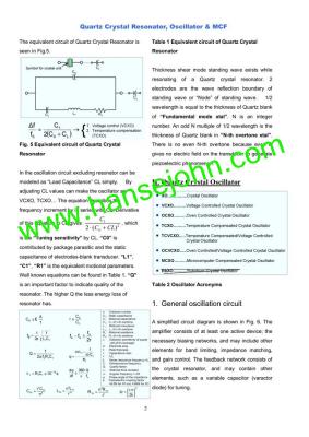 China Quartz Crystal Resonator，Oscillator & MCF for sale