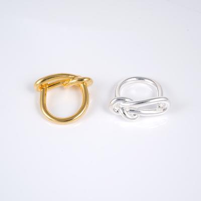 China Hiphop European Hip Hops Jewelry Gold Plated Overdone Twist Geometric Irregular Finger Rings for sale