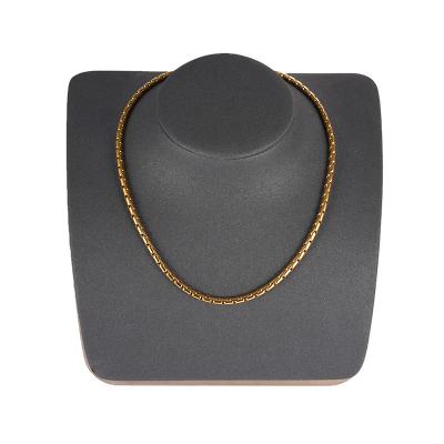 China Simple Hip Hop Good Quality Stainless Steel Gold Plating Link Chain Necklace With Extender Chain for sale