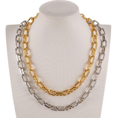 China Hip Hop 16mm Cuban Link Chain Brass Cuban Link Chains Gold Plated Jewelry For Men for sale