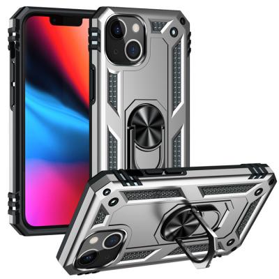 China Hybrid Shockproof Armor Shockproof Magnetic Car Cell Phone Case TPU PC For iPhone 13 Mini Kickstand Back Cover for sale