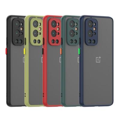 China Shockproof cheap price smoke translucent matte case for OnePlus 9 pro tpu PC back cover for sale