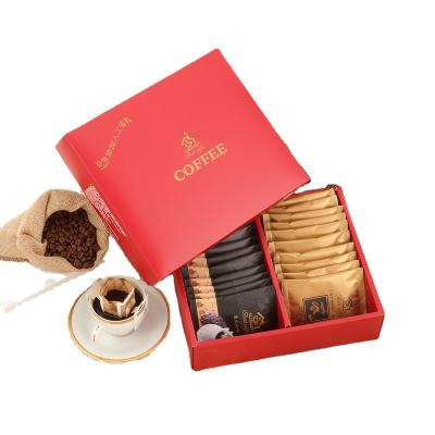 China Hot Selling Caffeinated Gold House Blend Black Drip Ground 100% Arabica Coffee Christmas Limited Gift Box for sale