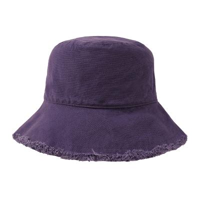 China Summer Collapsible Female Sun Visor Hat Fisherman Hat Vintage Dobby Brim Basin Hats Simple Casual Sharpening Solid Cloth Fashion for sale