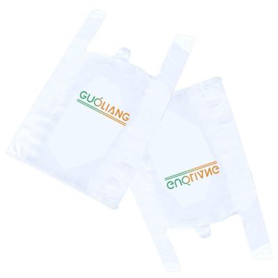 China BIODEGRADABLE Eco-friendly Plastic Bags On Roll Hand Wear T-Shirt Packing Plastic Bags for sale