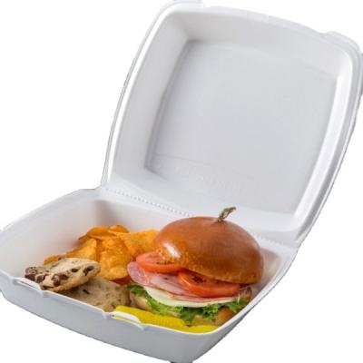 China Biodegradable Styrofoam Tray For Meat Foam Hinged Lid Containers Trays Packing Expensive Chicken for sale