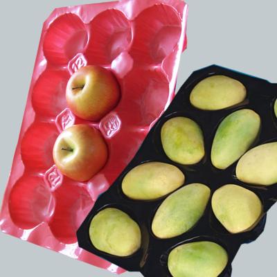 China Eco-friendly Rectangular PP Plastic Fresh Food Protect Fruit And Vegetable Packing Tray for sale