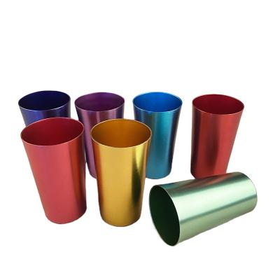 China Stocked Colored Aluminum Oxidized Shot Glass/Mug/ALUMINUM Cup Tumblers/Tumbler for sale