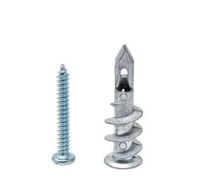 China Zinc Alloy Drywall Wall Drywall Plasterboard Anchor Self Tapping Drilling Hollow Screw For Heavy Duty Items for sale