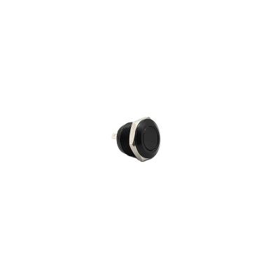 China Aluminum Oxide Manufacturer Hot Sale 12mm Short IP67 Body Anti-vandal Waterproof Metal Mini Momentary Black Push Button Micro Switch 12-24v for sale