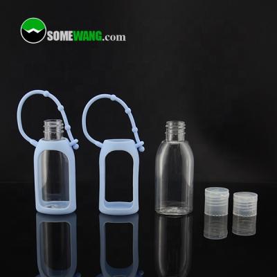 China BEAUTY PACKAGING Custom Kids 50Ml Empty Hand Sanitizer Bottles Portable Hand Sanitizer Key Chain Bottle for sale