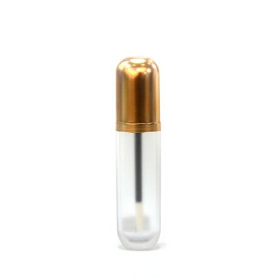 China AS+PP Matte Surface Refillable Gold Color Lip Gloss Tubes for sale