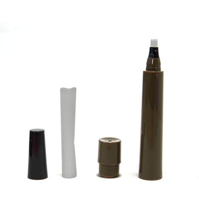 China Personal Care Pack OEM Four Head Four Tips Plastic Empty Eyebrow Tube Pencil Packaging Container With Silk Screen Or Hot Stamping for sale