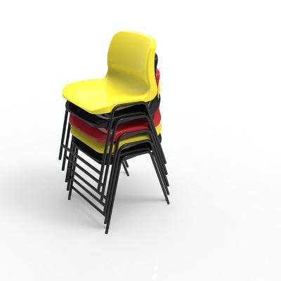 China Modern School Office Study Meeting Conference Chairs Metal Frame PP Plastic Student Chair Conference Training Stacking Office Chair for sale