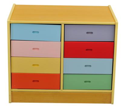 China modern kindergarten storage cabinet with toy storage box for sale