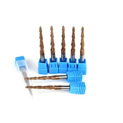 China 2-6 Flute Technology Production 2-6 Spline Cutter CNC Cutting Tool Taper Carbide End Mill for sale