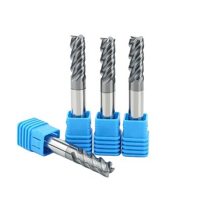 China 2-6 Flutes Tungsten Steel Mill Cutter 4 Flutes Milling Cutter End Mill For Aluminum for sale