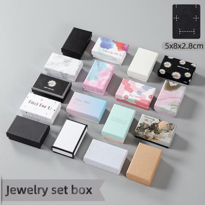 China Jewelry Packaging For Ring/Earring Wholesale Paper Box For Ring Earring Bracelet Universal Jewelry Set Pendant Box for sale