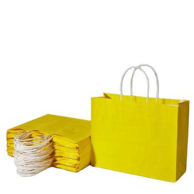 China Recycled Materials Customized Manufacturers Logo Carry Packaging Custom Recycled Kraft Paper Shopping Bag Bags With Handles for sale