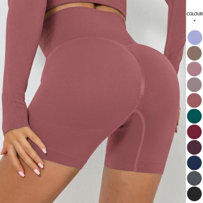 China Sports Breathable Seamless Shorts For Compression Women Workout High Waist Yoga Shorts Fitness Booty Tummy Control Running Gaiters for sale