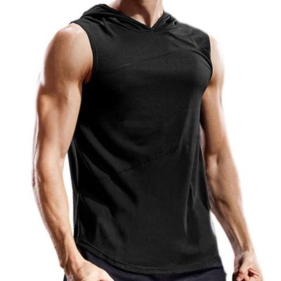 China The Latest Stinger Fitness Muscle Hoodie Muscle Shirt Mens Sleeveless Single Screen Printed Tank Tops For Men QUICK DRY for sale