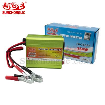 China Battery+-Protection Sunchonglic 350W 60Hz Reverse DC 12V to AC 110V Modified Sine Wave Inverter with USB Solar Power Inverter for sale