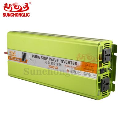 China AC 220V 3kw Home Appliance Sunchonglic 3000W DC 24V Off Grid Pure Sine Wave Power Inverter for sale