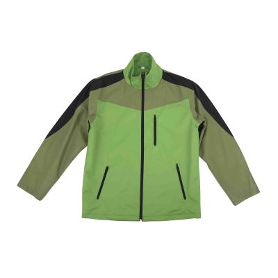 China OEM QUICK DRY custom men's softshell jacket green lightweight polyester jacket outdoor for sale