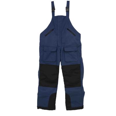 China Anti-wrinkle OEM Polyester PU Coating Mens Suit Cargo Bib Pants Cotton Filling Workwear Coveralls for sale