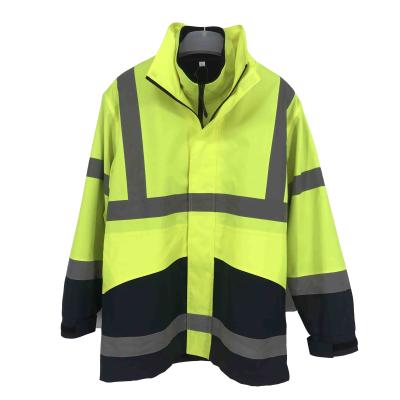 China Windproof Waterproof 4 Jacket BREATHABLE Reflective Fabric Hi Strength In 1 Workwear Mens Cargo Jacket For Road Safety Construction Work for sale