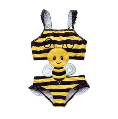 China 2021 New QUICK-DRY Children's Swimwear QUICK-DRY Small Cute Bimba Bee Bikini Girls Swimwear Summer Fashion Beach Suit for sale