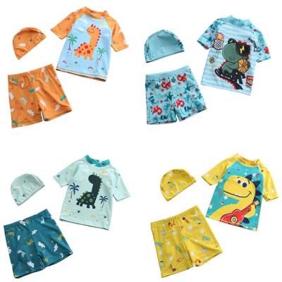 China 2021provide customization breathable swimwear + hat kids beach swimwear boys swimwear suit OEM service customized support EB21015B for sale