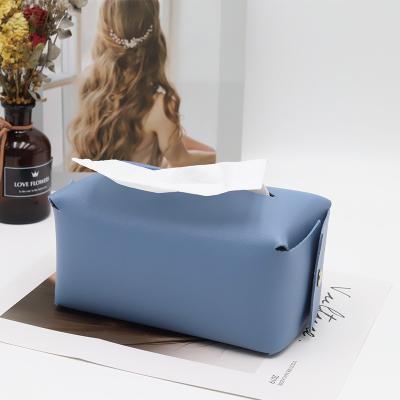 China Eco - Friendly Flourish Modern Tissue Paper Box Leather And Wet Tissue Box for sale