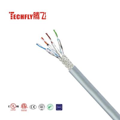 China Computer Cat7 Ethernet Cable LSZH PVC Shielded Bare Copper FTP SFTP Cat 7 Cable Price Per Meter for sale