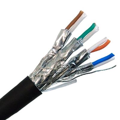 China Outdoor Computer Techfly Factory Price Cat 7 305m LSZH PVC Shielded Copper Bare Copper FTP SFTP Cat7 Network Lan Cable for sale