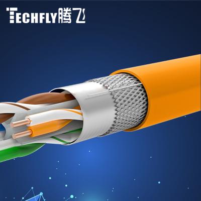 China Telecom Techfly Best Price Sftp Outdoor Double Shielding Bare Copper Lan Cable FTP Cat6 Sftp Communication Cable for sale