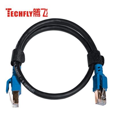 China Telecommunication High Speed ​​Double Shielded Good Signal Cable Cat8 SFTP Patch Cord Rj 45 Pure Copper Cable for sale