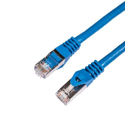 China Telecommunication LSZH dual SFTP cat7 pvc shield rj45 lan cable high speed bare copper patch cord for sale