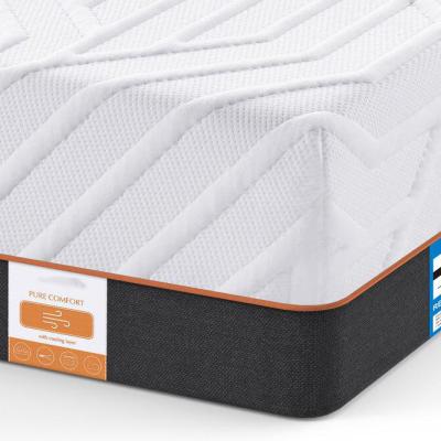 China Cooling OEM ODM Customized Roll Vaccumm Compressed Queen Size 3 Layers Memory Foam Mattress High Quality Cover for sale